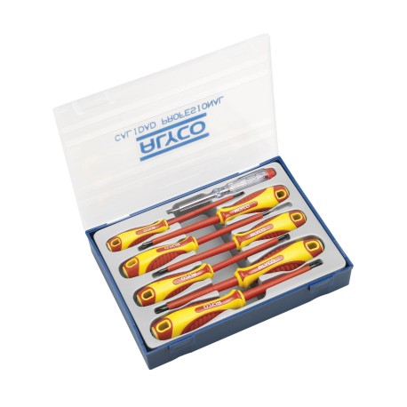 Juego De Destornilladores Aislados 8 Pzs. Caja De Plástico ALYCO