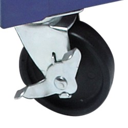 "Rueda giratoria 4""""x1"""" (10x2.5cm) con eje y pletina para carros