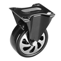 "Rueda fija reforzada supergruesa 5""""x2"""" (13x5cm) con eje y plet