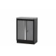 Armario Base de 2 Puertas con Base de Acero Inoxidable y Cerradura AL