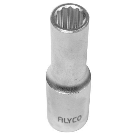Llave de vaso con boca bihexagonal para aprietes con carracas de cuadradillo ½” Alyco
