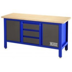 Mesa de trabajo de 3 cajones y 2 portones ALYCO