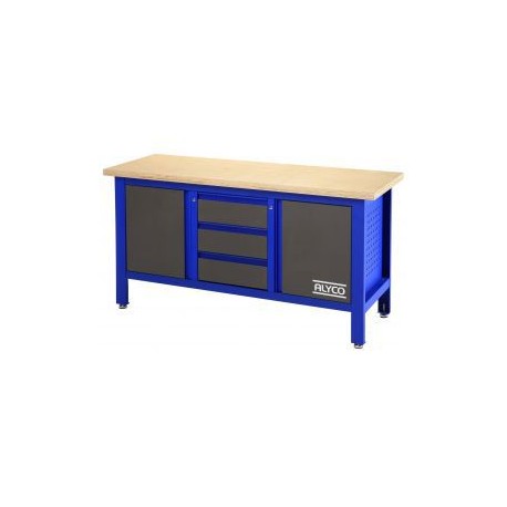 Mesa de trabajo de 3 cajones y 2 portones ALYCO