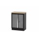 Armario Base de 2 Puertas con Base de Madera y Cerradura ALYCO - Alma