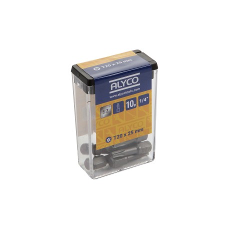 Puntas Torx Inviolables De tipo Torsión De 25 mm Con Hexágono De 1/4"""" ALYCO