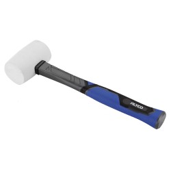 Maza De Goma Blanca Con Mango Fibra De Vidrio ALYCO