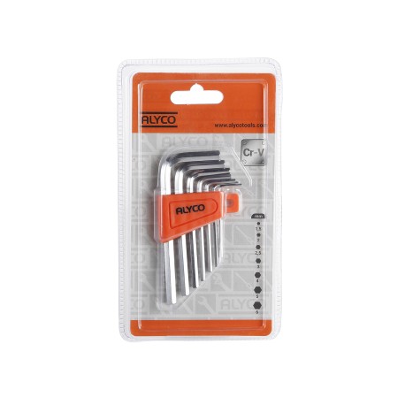 Juego De Llaves Acodadas Hexagonales Allen. Soporte De Plástico ALYCO ORANGE