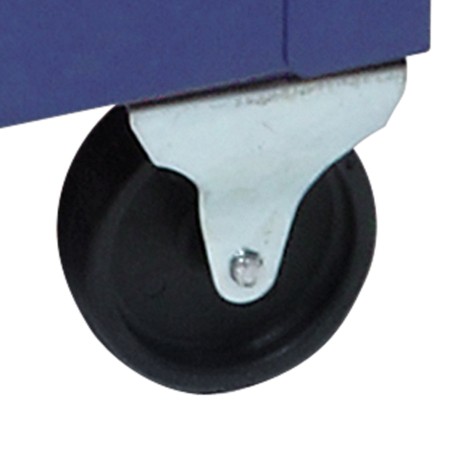 "Rueda fija 4""""x1"""" (10x2.5cm) con eje y pletina para carros ALYC