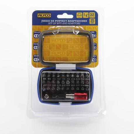 Juego 32 Pzas De Puntas De 1/4"""" En Caja De Plástico ALYCO