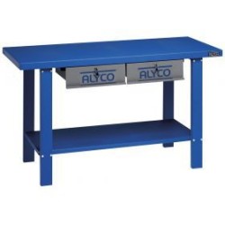 Mesa de trabajo metálica con dos cajones ALYCO