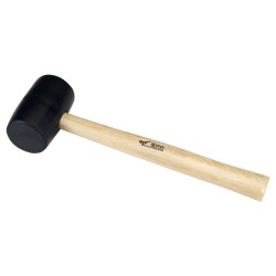 Maza De Goma Negra Con Mango De Madera ALYCO