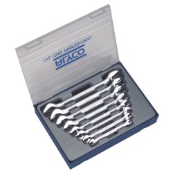 Juego De 8 Llaves Fijas De Dos Bocas Abiertas. En Módulo ALYCO