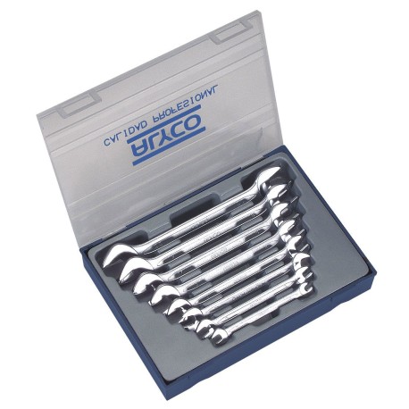 Juego De 8 Llaves Fijas De Dos Bocas Abiertas. En Módulo ALYCO