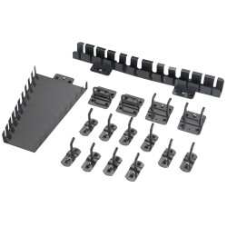 Conjunto de 16 Ganchos y Soportes para Paneles Perforados y Mesas de 