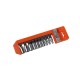 Juego De Llave de vasos De 1/4"""" 10 Vasos En Regleta ALYCO ORANGE