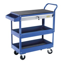 Carro metálico de taller con 2 bandejas y 1 cajón ALYCO - Almacenamie