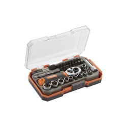 Juego De LLAVES DE VASO Y ACCESORIOS 31 Piezas 1/4"""" ALYCO ORANGE