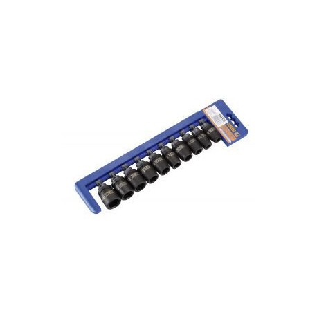 Juego de 10 Llave de vaso de impacto con boca hexagonal y cuadradillo de 1/2"""" Alyco