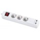 Base Múltiple Con Interruptor 3. 5 o 6 Enchufes Y 2 Usb. Cable 3X1.5 1.4 Metros ALYCO