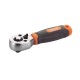 Llave De Carraca Corta De Cuadradillo 1/4"" 72 Dientes ALYCO ORANGE