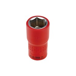 Llave de vaso aislada con boca hexagonal. para aprietes con carracas de cuadradillo ½” Alyco