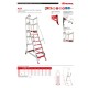ALFI | Escalera con plataforma y barandilla de seguridad de fibra de 