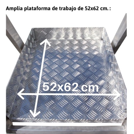SMT | Escalera de almacén con plataforma y ruedas