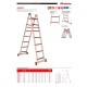 2TFVT | Escalera de doble subida de fibra de vidrio