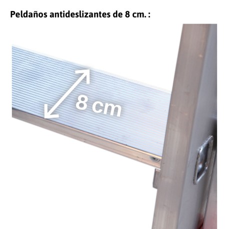 SAS | Escalera de apoyo con ganchos para entreplantas y altillos