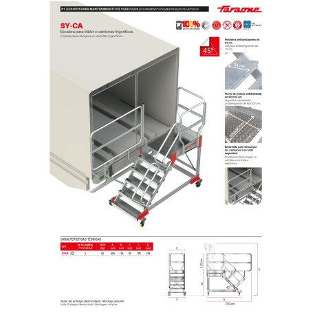 SY-CA | Escalera para tráiler o camiones frigoríficos