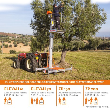 Elevah Agri | H. máx. de trabajo 14 m.,H. máx. de trabajo 14 m.