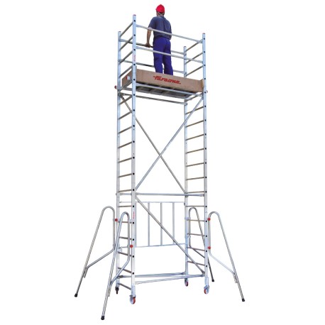 RAPIDO 160 | Andamio de aluminio con ruedas y plataforma de 160x80 cm