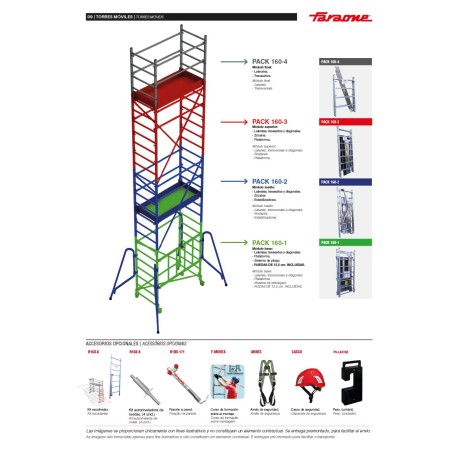 RAPIDO 160 | Andamio de aluminio con ruedas y plataforma de 160x80 cm
