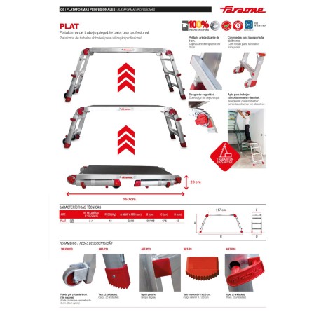 PLAT | Plataforma de trabajo plegable y regulable en altura,Plataform