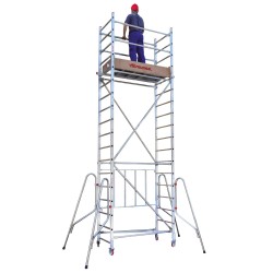 RAPIDO 160 | Andamio de aluminio con ruedas y plataforma de 160x80 cm