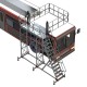 TSA-S | Escalera con plataforma y barandilla regulable,Escalera con p