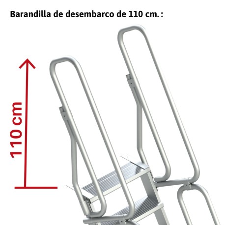 SG60 | Escalera de aluminio fija para entreplantas y altillos,Escaler
