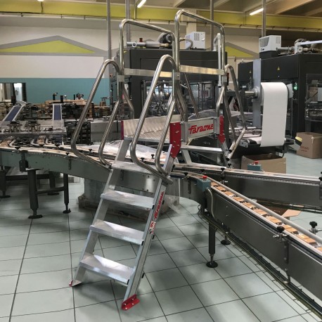 SP60 | Escalera puente de aluminio con plataforma