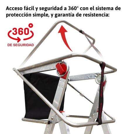 PLS | Escalera con amplia plataforma y altura regulable