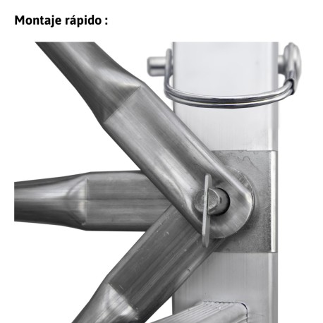 RAPIDO 140 | Andamio de aluminio con ruedas y plataforma de 140x60 cm