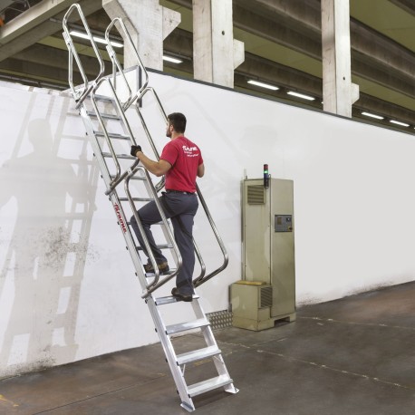 SG60 | Escalera de aluminio fija para entreplantas y altillos,Escaler