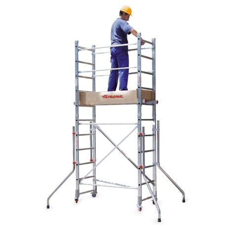 RAPIDO 140 | Andamio de aluminio con ruedas y plataforma de 140x60 cm