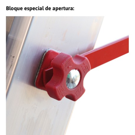 EN1500 | Escalera multiuso de 3 tramos con peldaños cómodos,Escalera 