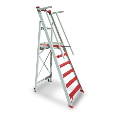 PL-FIBRA | Escalera de fibra con amplia plataforma