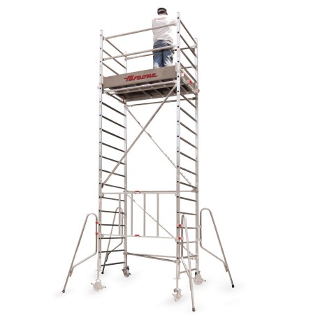 RAPIDO 180 | Andamio de aluminio con ruedas y plataforma de 180x105 c