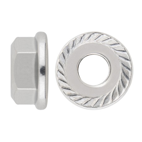 Tuerca Brida Grafilada DIN-6923 Inoxidable A2