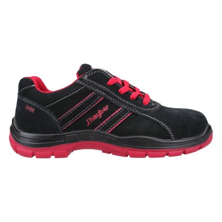 Zapato de Seguridad Goal 2.0 Negro con Detalles Rojos