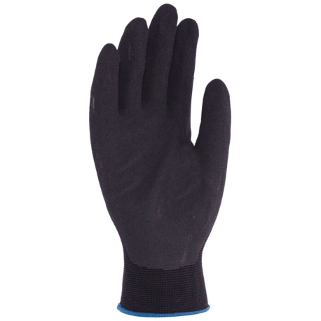 Guante de nylon sin costuras con recubrimiento de nitrilo microporoso