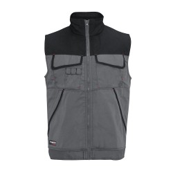 Chaleco Arizona Gris con Detalles Negros