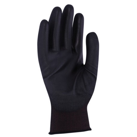 Guante de poliéster sin costuras con recubrimiento de poliuretano en 